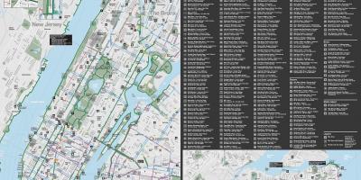 Manhattan biçikletë lane hartë