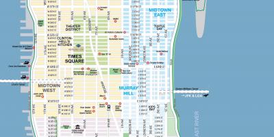 Të lirë shtypshëm harta e Manhattan NYC