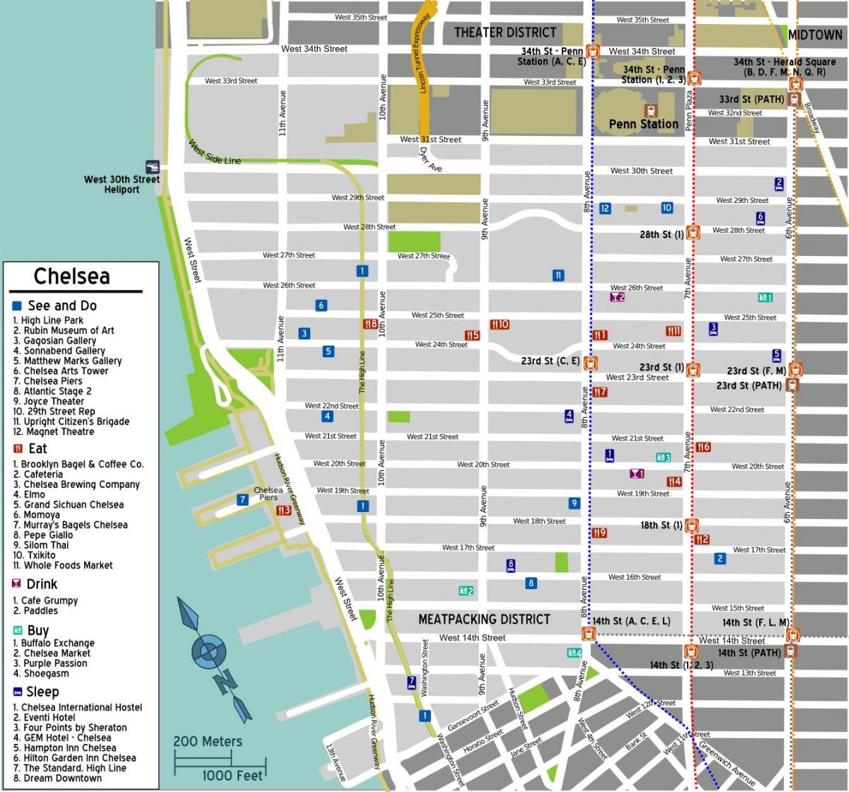 harta e Chelsea Manhattan