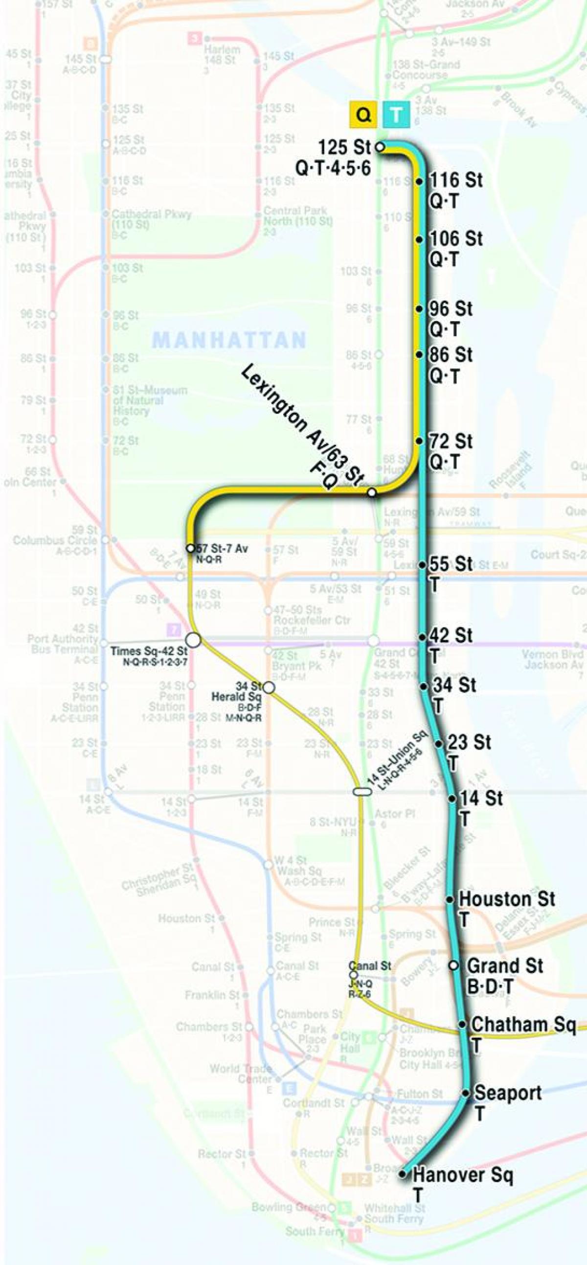 harta e dytë avenue metro