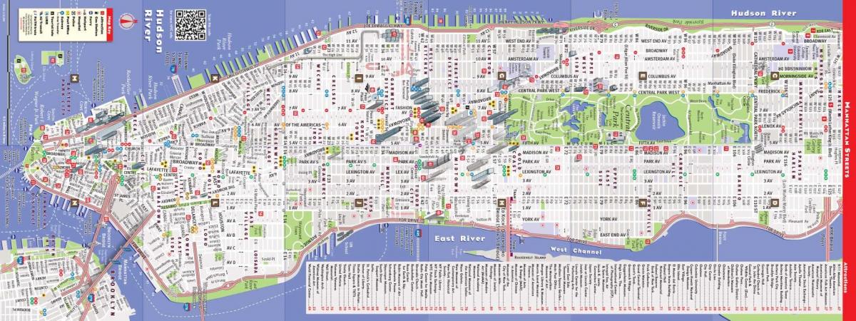 harte e detajuar e Manhattan ny