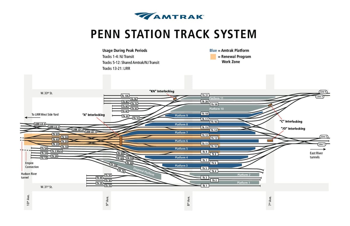 Penn station ndjekur hartën