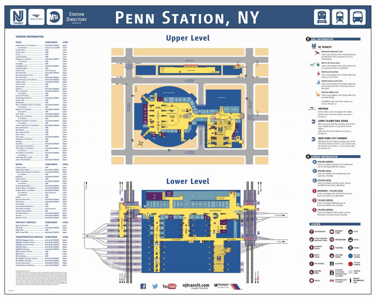 Penn station Manhattan hartë