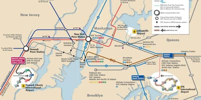 JFK të Manhattan metro hartë