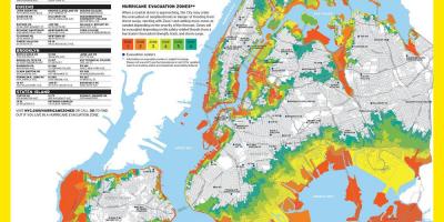 Manhattan përmbytja e zonës hartë