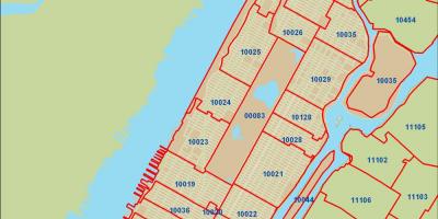 NYC kodi zip hartë Manhattan