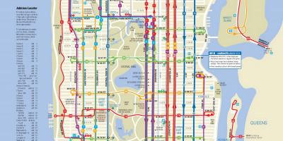 Manhattan autobus hartë me ndalon