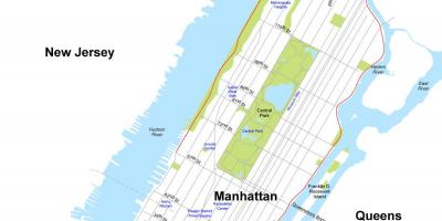 Një hartë e Manhattan New York